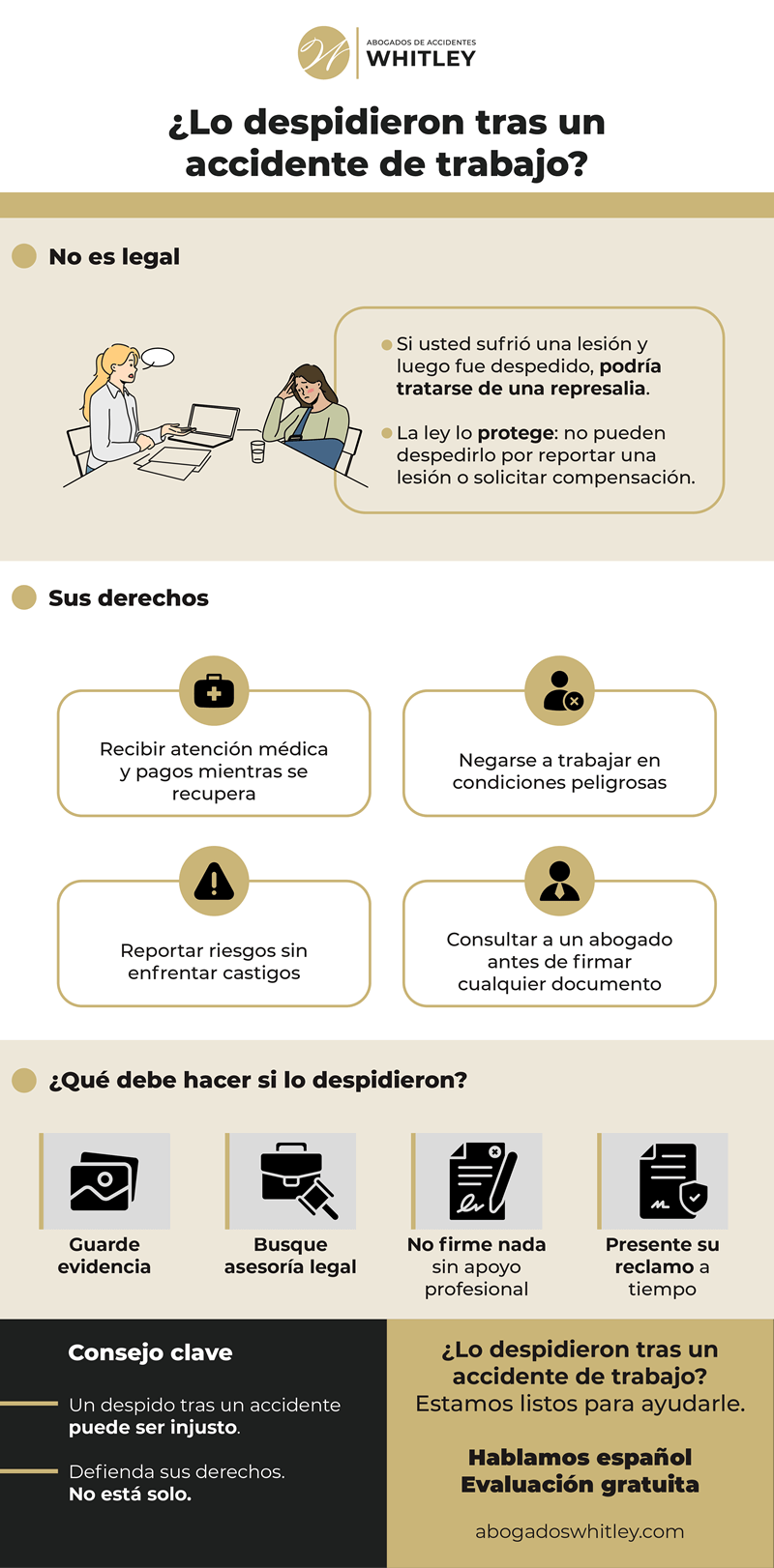 NC: Tuve un accidente de trabajo y me despidieron ¿Es legal?