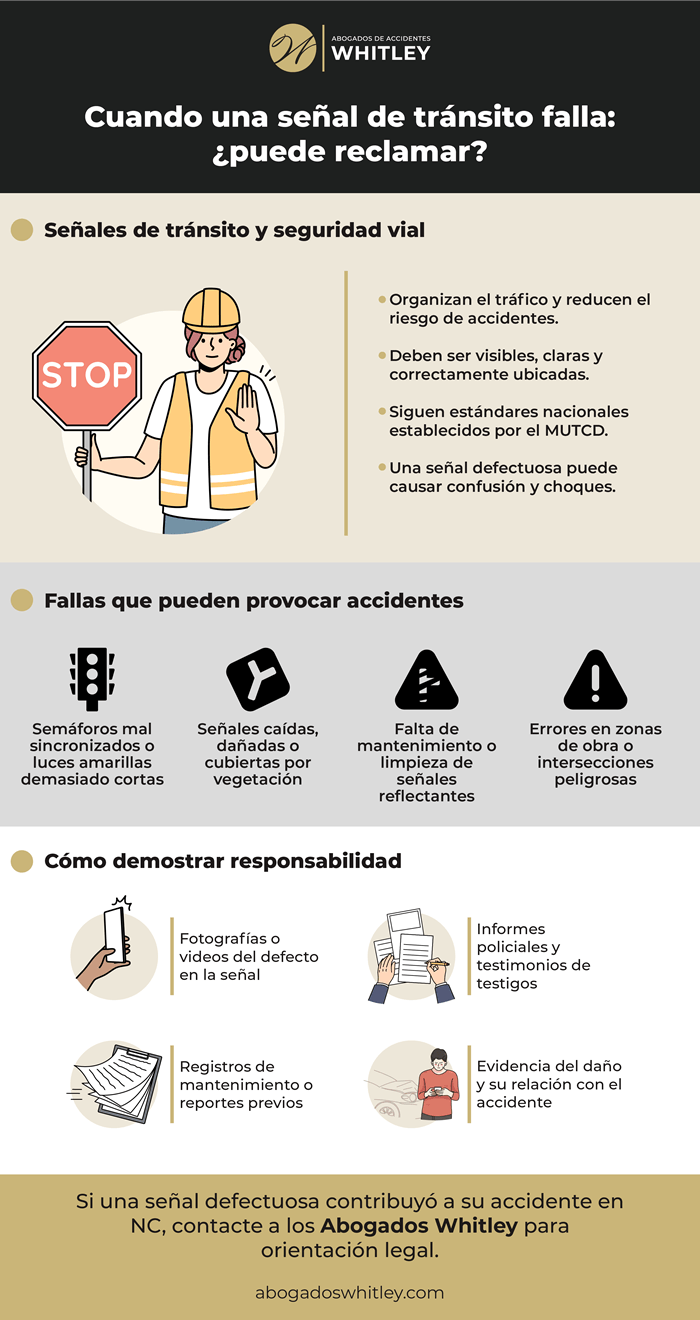 Accidente por señales de tránsito en USA: ¿puede demandar?